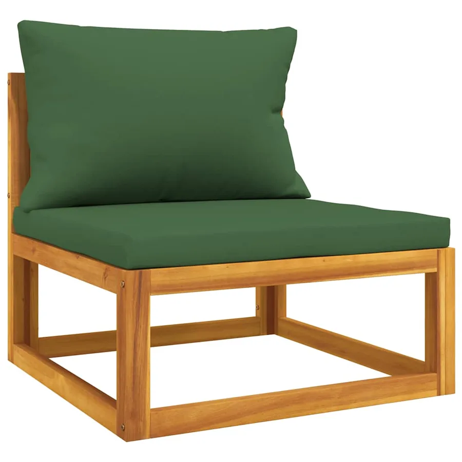 Salon de jardin 3 pcs avec coussins bois massif d'acacia - 11