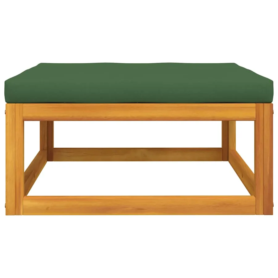 Salon de jardin 3 pcs avec coussins bois massif d'acacia - 3