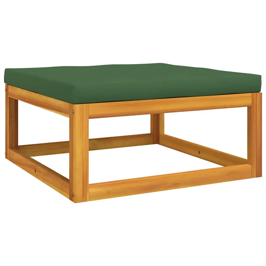 Salon de jardin 3 pcs avec coussins bois massif d'acacia - 4