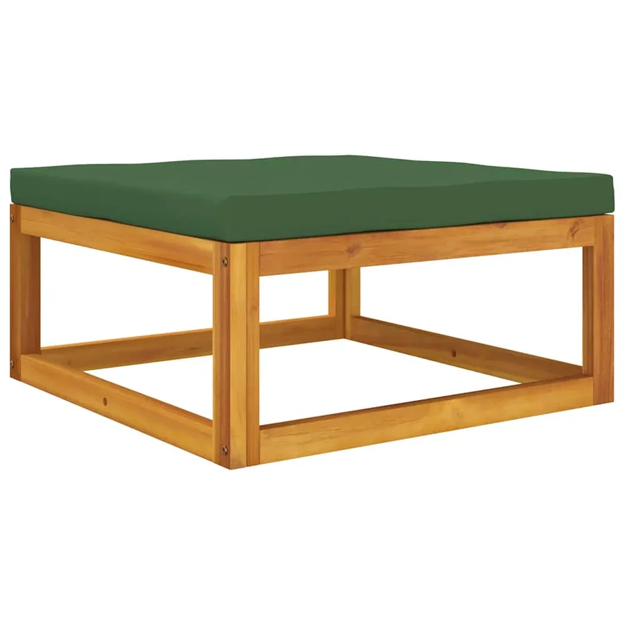 Salon de jardin 3 pcs avec coussins bois massif d'acacia - 6
