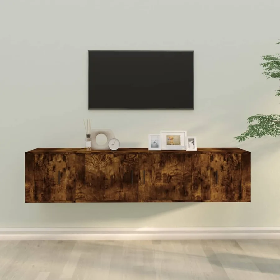 Ensemble de meubles TV 3 pcs Chêne fumé Bois d'ingénierie