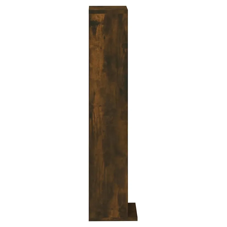 Armoire à CD Chêne fumé 21x20x88 cm Bois d'ingénierie - 6