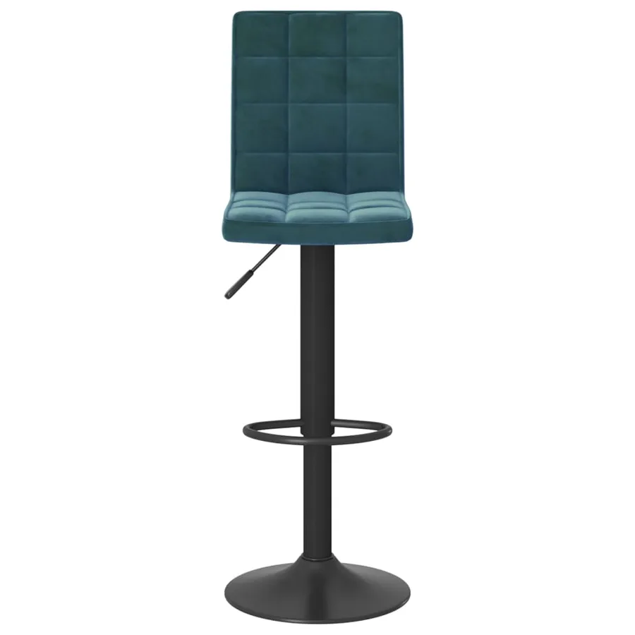 Tabourets de bar lot de 2 bleu velours - 4