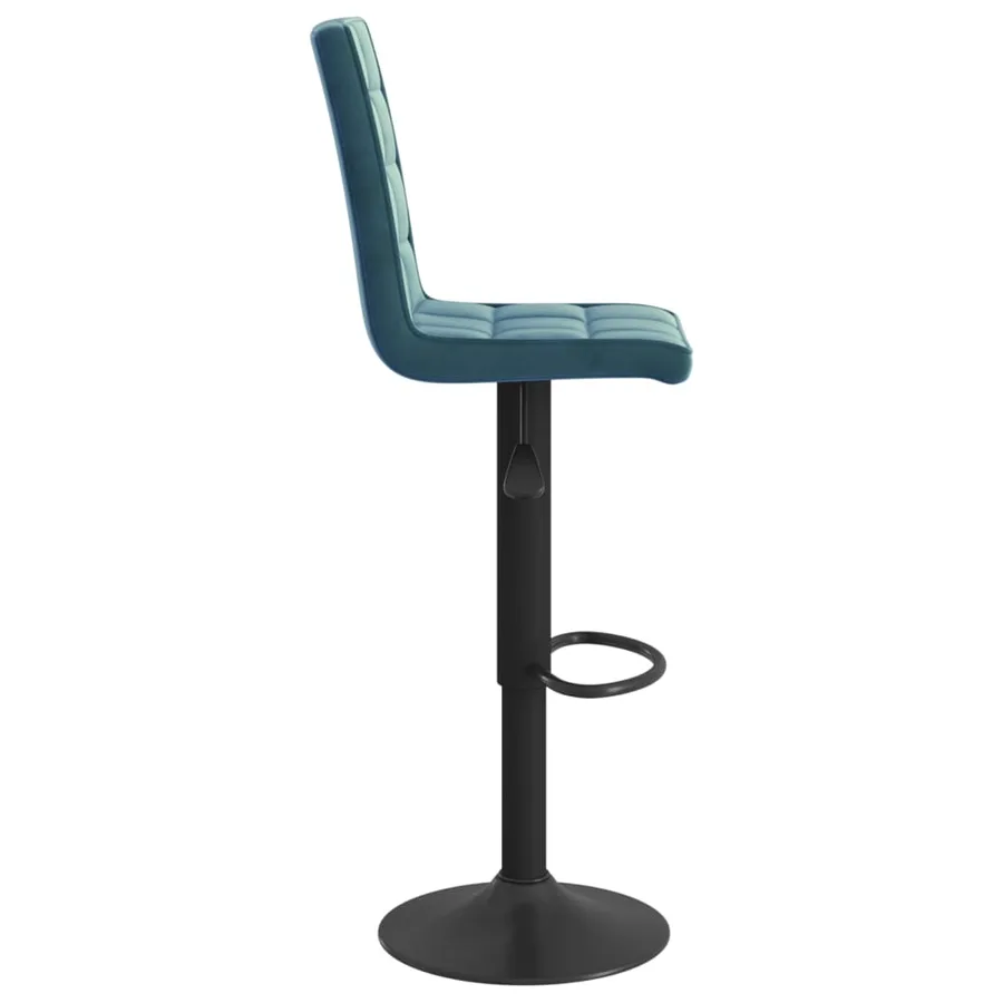 Tabourets de bar lot de 2 bleu velours - 5