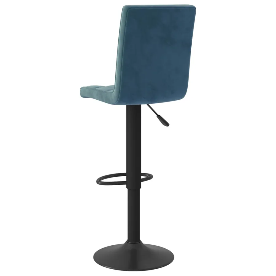 Tabourets de bar lot de 2 bleu velours - 6