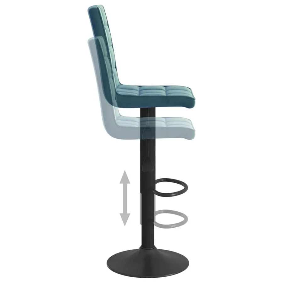 Tabourets de bar lot de 2 bleu velours - 7