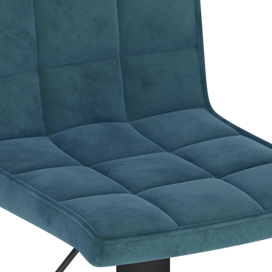 Tabourets de bar lot de 2 bleu velours - 8
