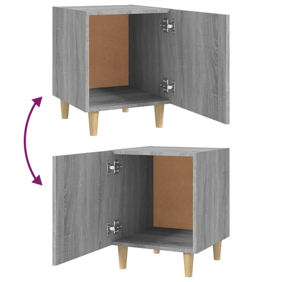 Tables de chevet 2 pcs Sonoma gris Bois d'ingénierie - 7
