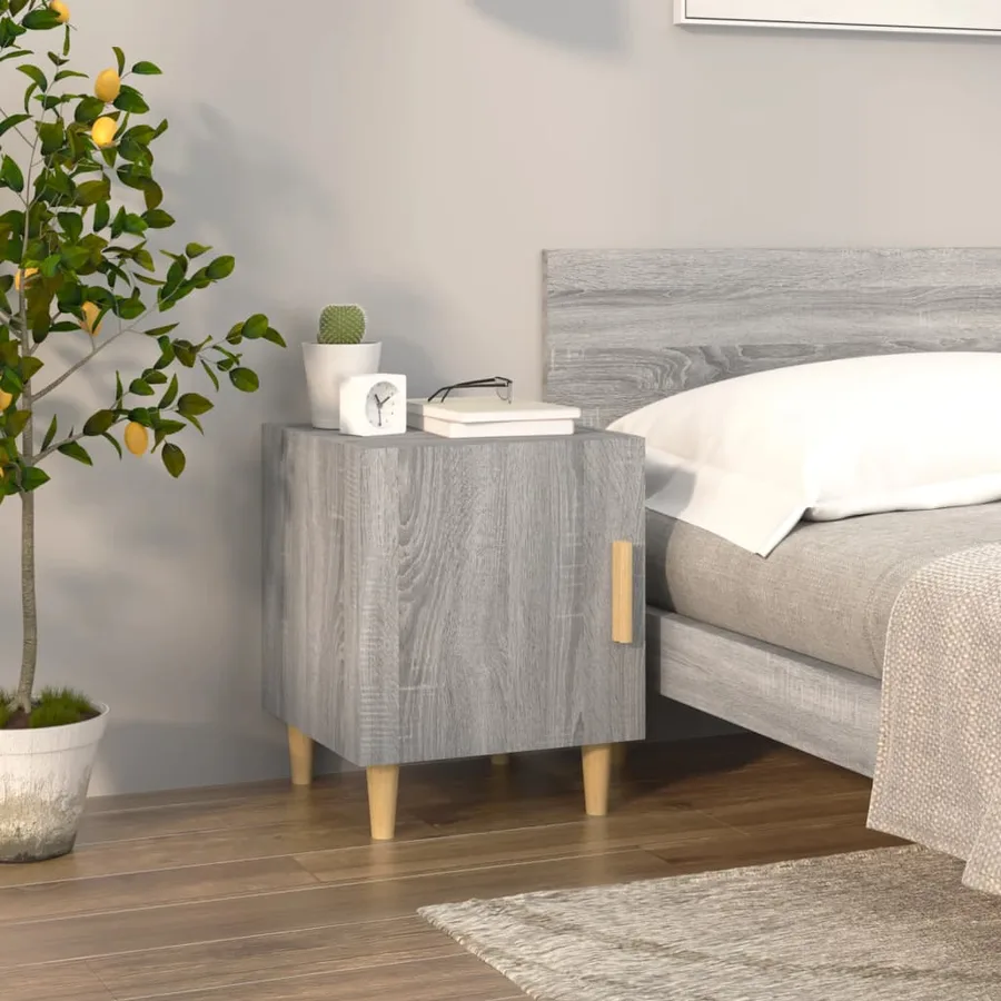 Tables de chevet 2 pcs Sonoma gris Bois d'ingénierie - 8