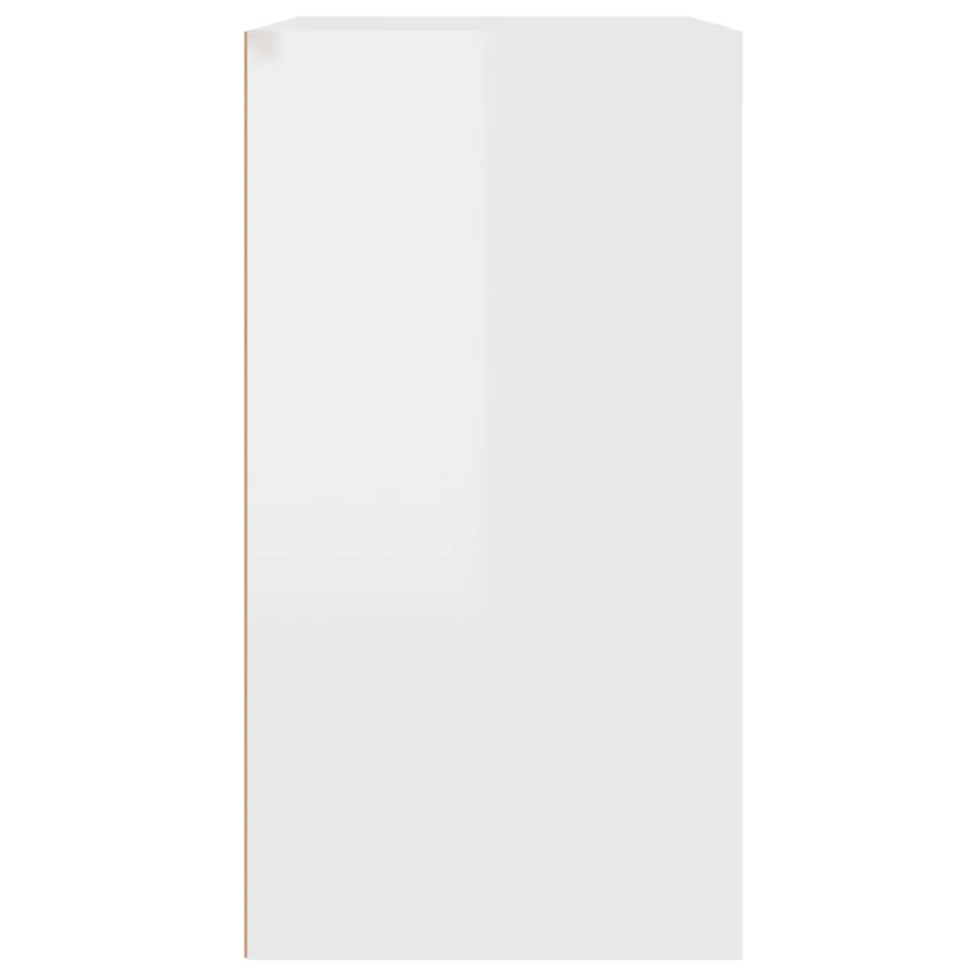 Armoire cosmétique Blanc brillant 80x40x75 cm Bois d'ingénierie - 5