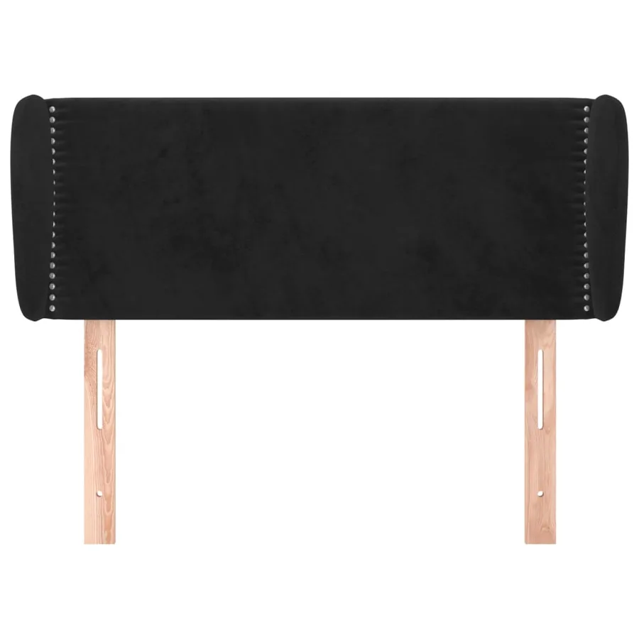 Tête de lit avec oreilles Noir 83x23x78/88 cm Velours - 3