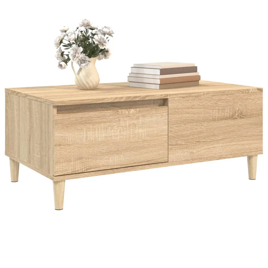 Table basse Chêne sonoma 90x50x36,5 cm Bois d'ingénierie - 4