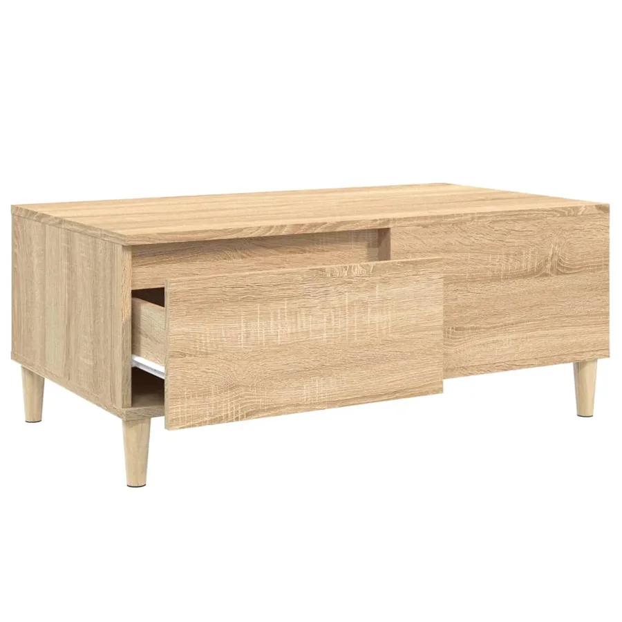 Table basse Chêne sonoma 90x50x36,5 cm Bois d'ingénierie - 6