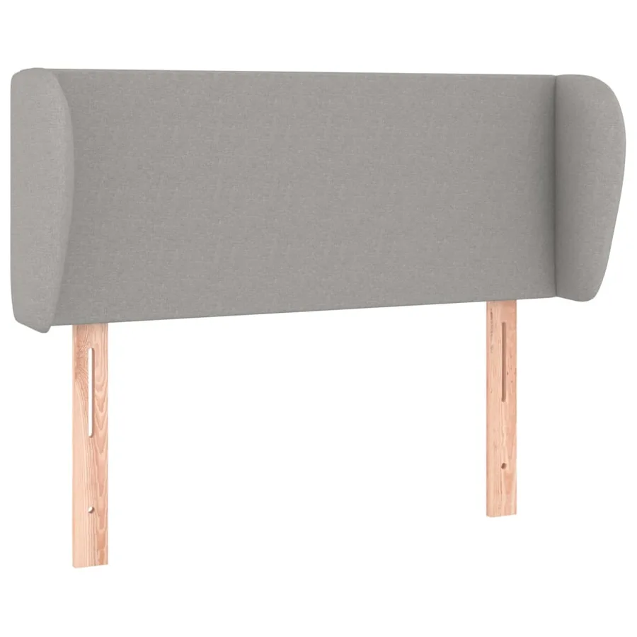 Tête de lit avec oreilles Gris clair 103x23x78/88 cm Tissu - 2
