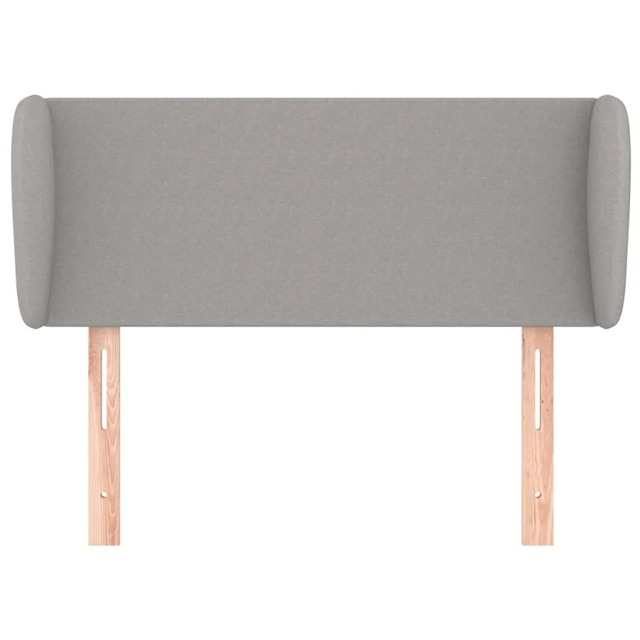 Tête de lit avec oreilles Gris clair 103x23x78/88 cm Tissu - 3