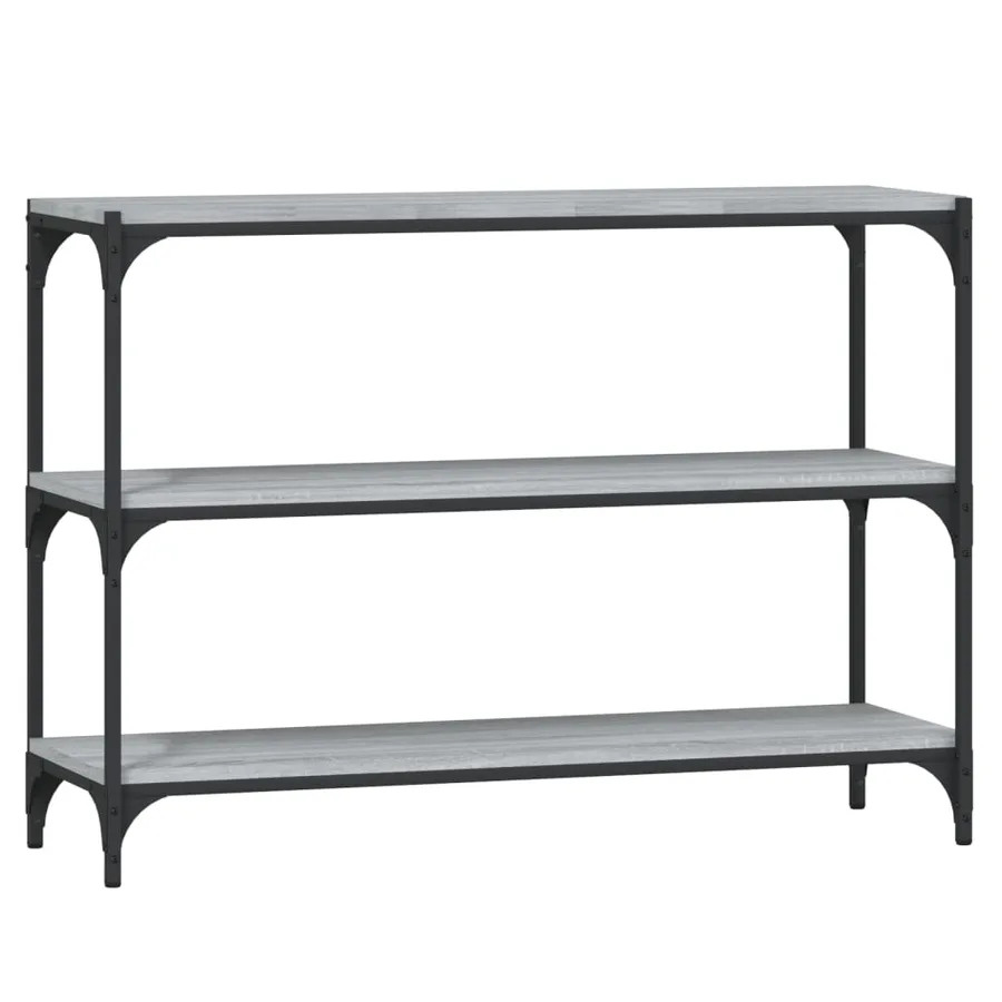 Bibliothèque Sonoma gris 100x33x70,5 cm Bois d'ingénierie acier - 2