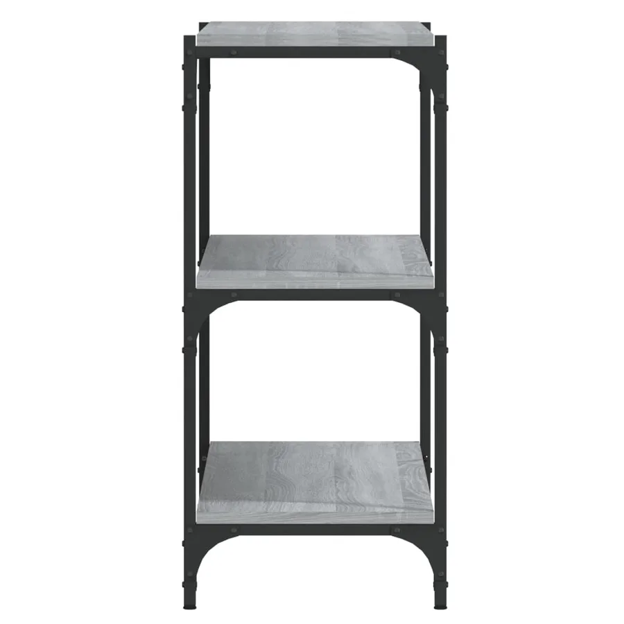 Bibliothèque Sonoma gris 100x33x70,5 cm Bois d'ingénierie acier - 6