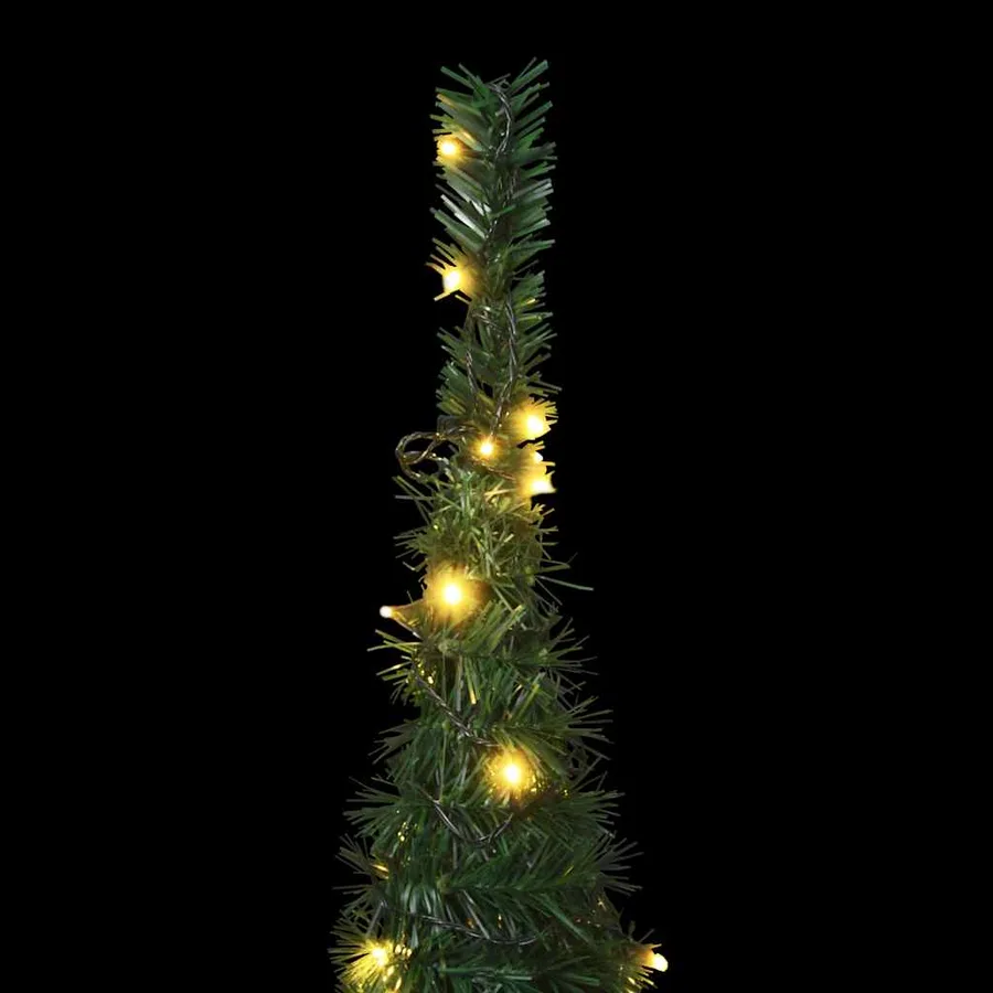 Sapin de Noël artificiel pré-éclairé avec guirlandes vert 150cm - 4