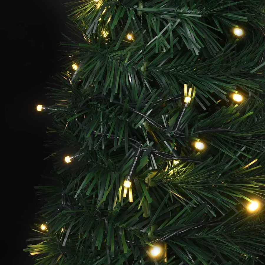 Sapin de Noël artificiel pré-éclairé avec guirlandes vert 150cm - 5