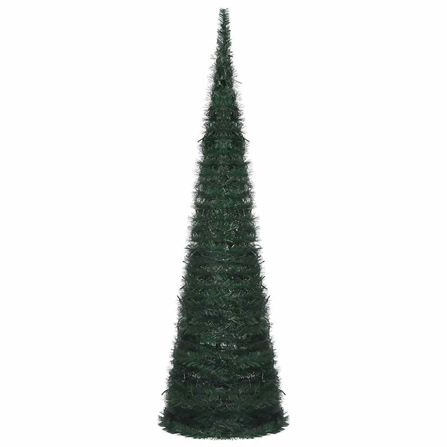 Sapin de Noël artificiel pré-éclairé avec guirlandes vert 150cm - 6