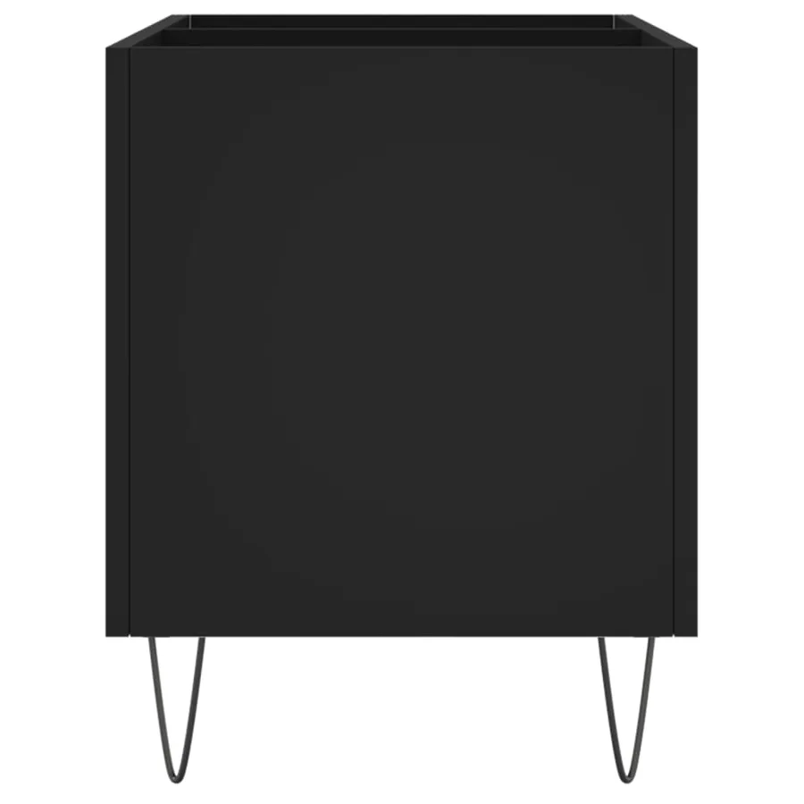 Armoire à disques noir 74,5x38x48 cm bois d'ingénierie - 5