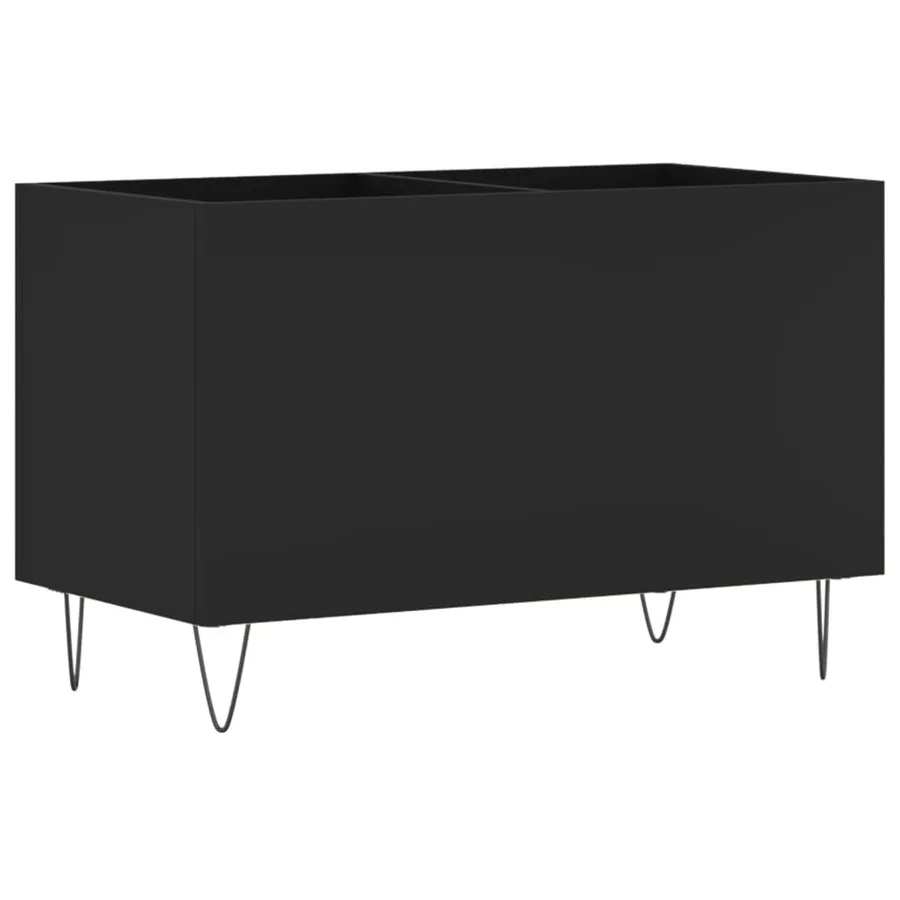 Armoire à disques noir 74,5x38x48 cm bois d'ingénierie - 6