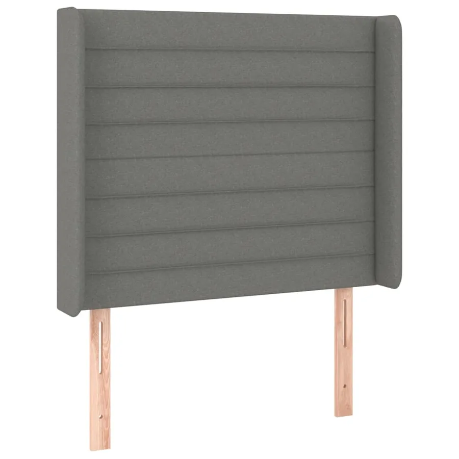 Tête de lit à LED Gris foncé 103x16x118/128 cm Tissu - 3