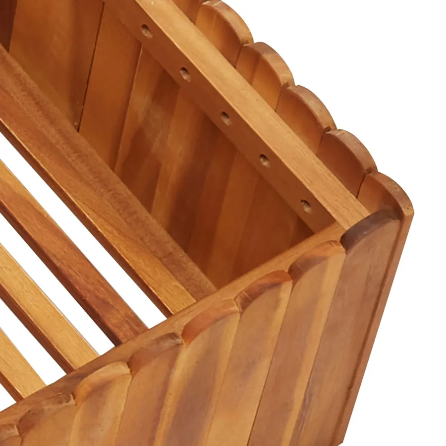 Lit surélevé de jardin 100x100x25 cm Bois massif d'acacia - 4