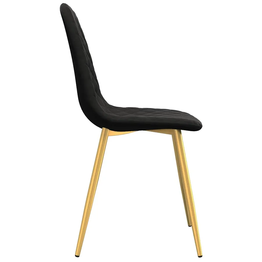 Chaises à manger lot de 2 Noir Velours - 5