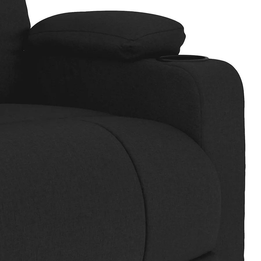 Fauteuil de massage Noir Tissu - 6