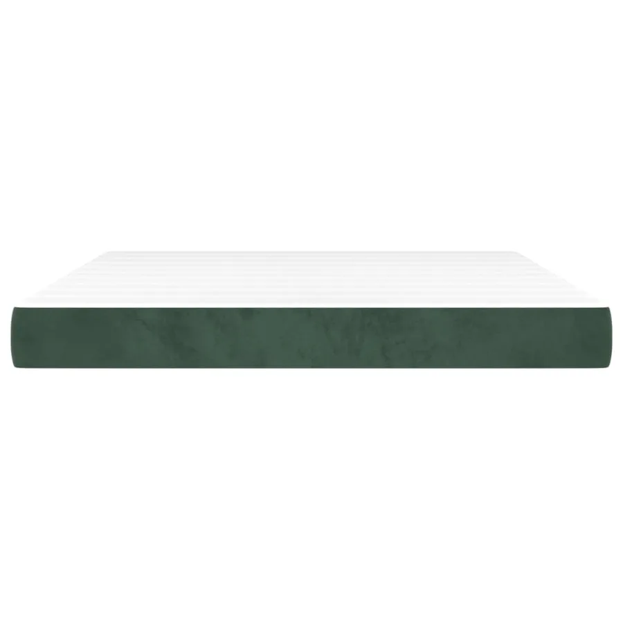 Matelas de lit à ressorts ensachés fermeté moyenne Vert foncé 180x200x20 cm - 3