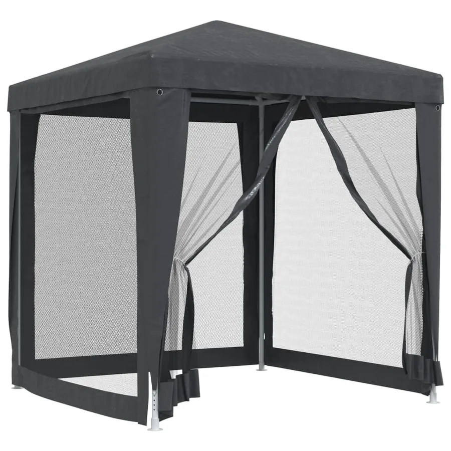 Tente de fête avec 4 parois latérales en maille Anthracite 2x2m - 2