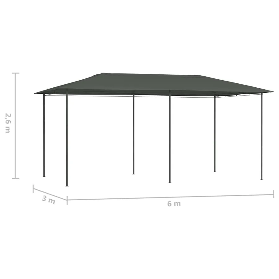 Belvédère 2,98x5,3x2,59 m Anthracite 160 g/m² - 4