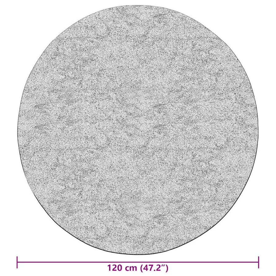 Tapis lavable φ120 cm noir et blanc - 6