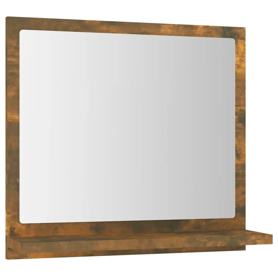 Miroir de bain Chêne fumé 40x10,5x37 cm Bois d'ingénierie - 2