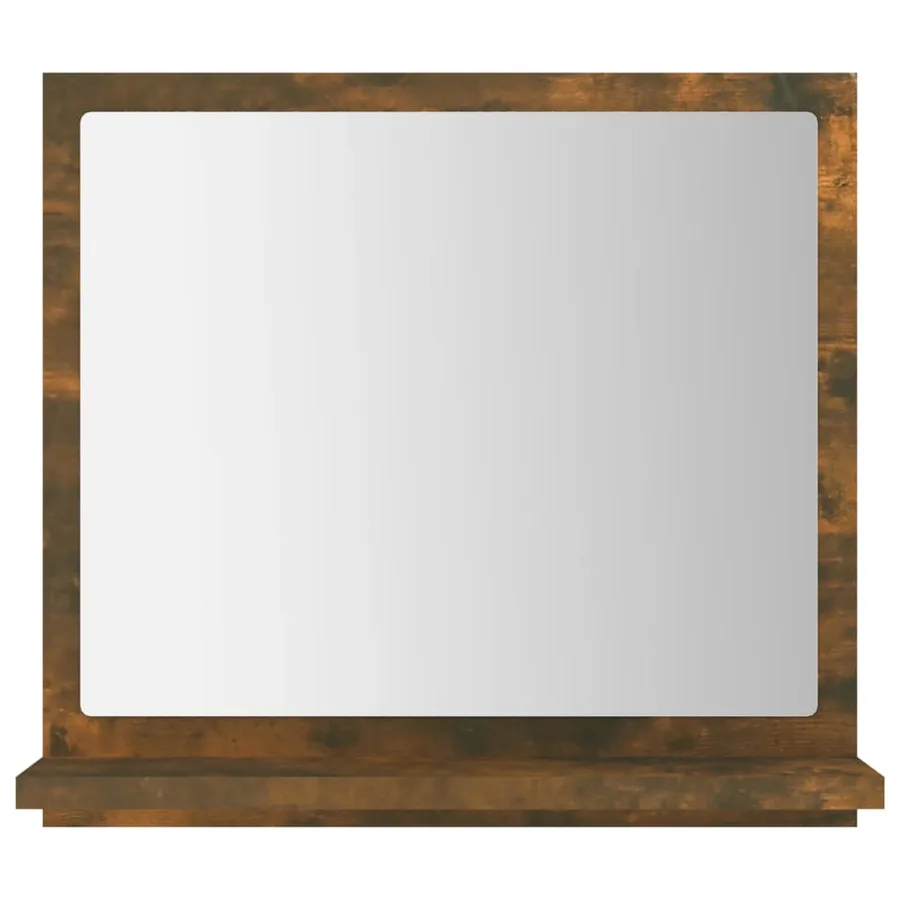 Miroir de bain Chêne fumé 40x10,5x37 cm Bois d'ingénierie - 3
