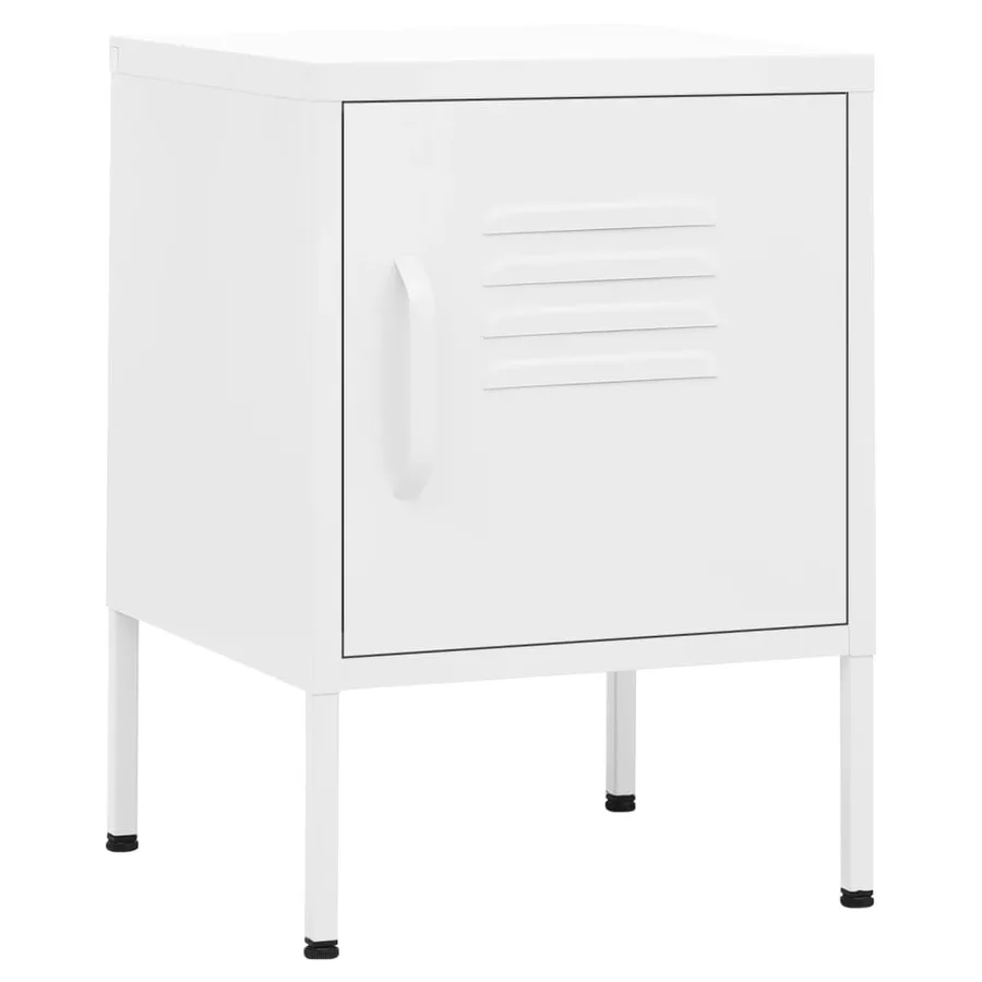 Tables de chevet 2 pcs Blanc 35x35x51 cm Acier - 2
