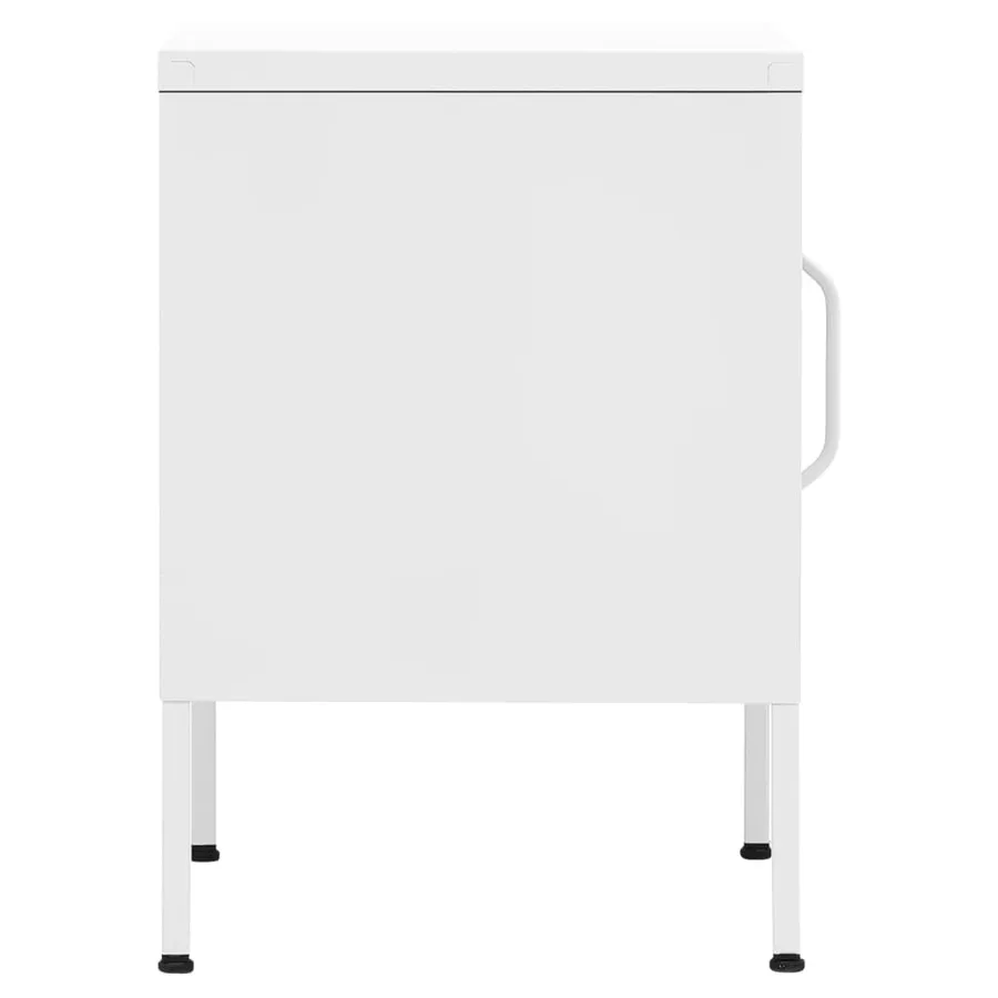 Tables de chevet 2 pcs Blanc 35x35x51 cm Acier - 4