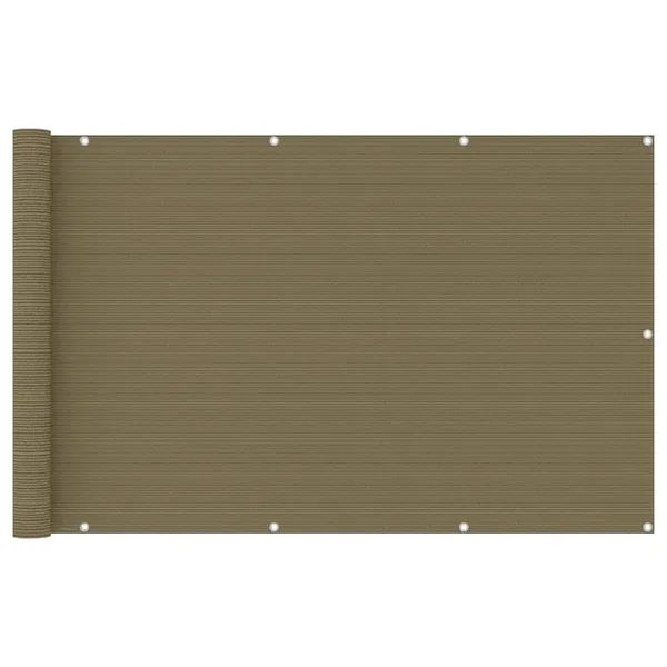 Écran de balcon Taupe 120x400 cm PEHD