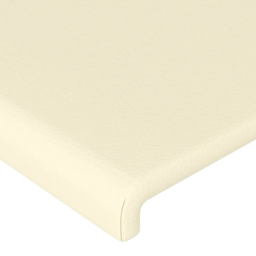 Tête de lit avec oreilles Crème 147x23x78/88 cm Similicuir - 5