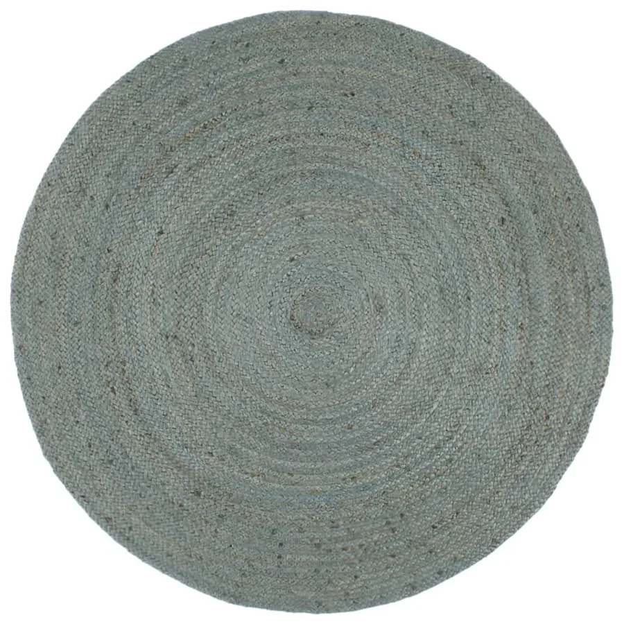 Tapis fait à la main Jute Rond 240 cm Vert olive