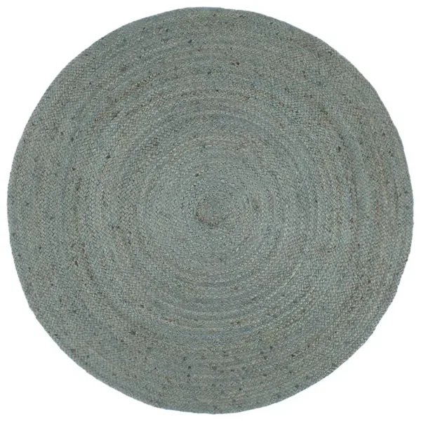 Tapis fait à la main Jute Rond 240 cm Vert olive
