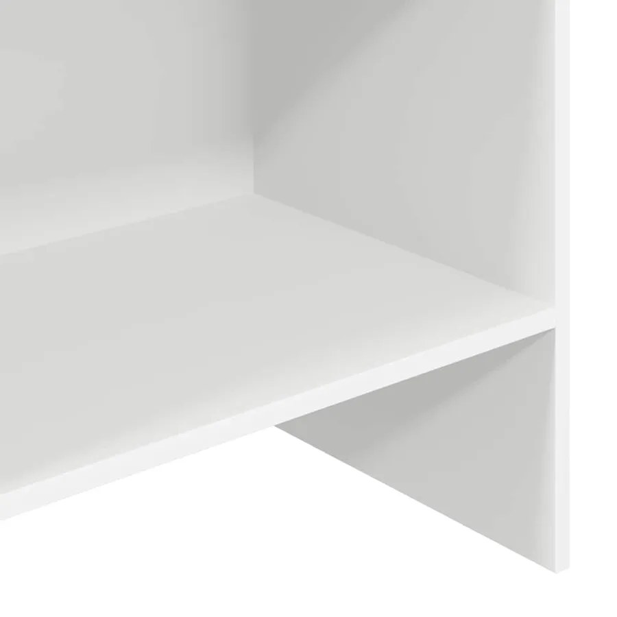 Bibliothèque Blanc 60x35x180 cm Bois d’ingénierie - 8