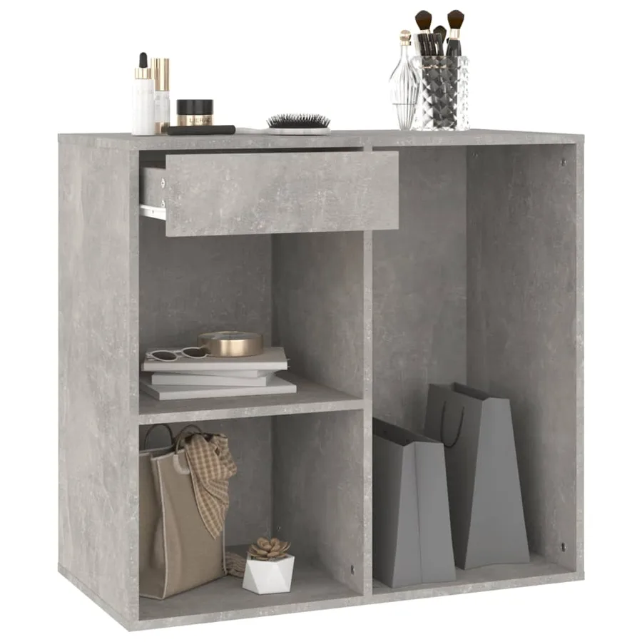Armoire à cosmétiques Gris béton 80x40x75 cm Bois d'ingénierie - 3