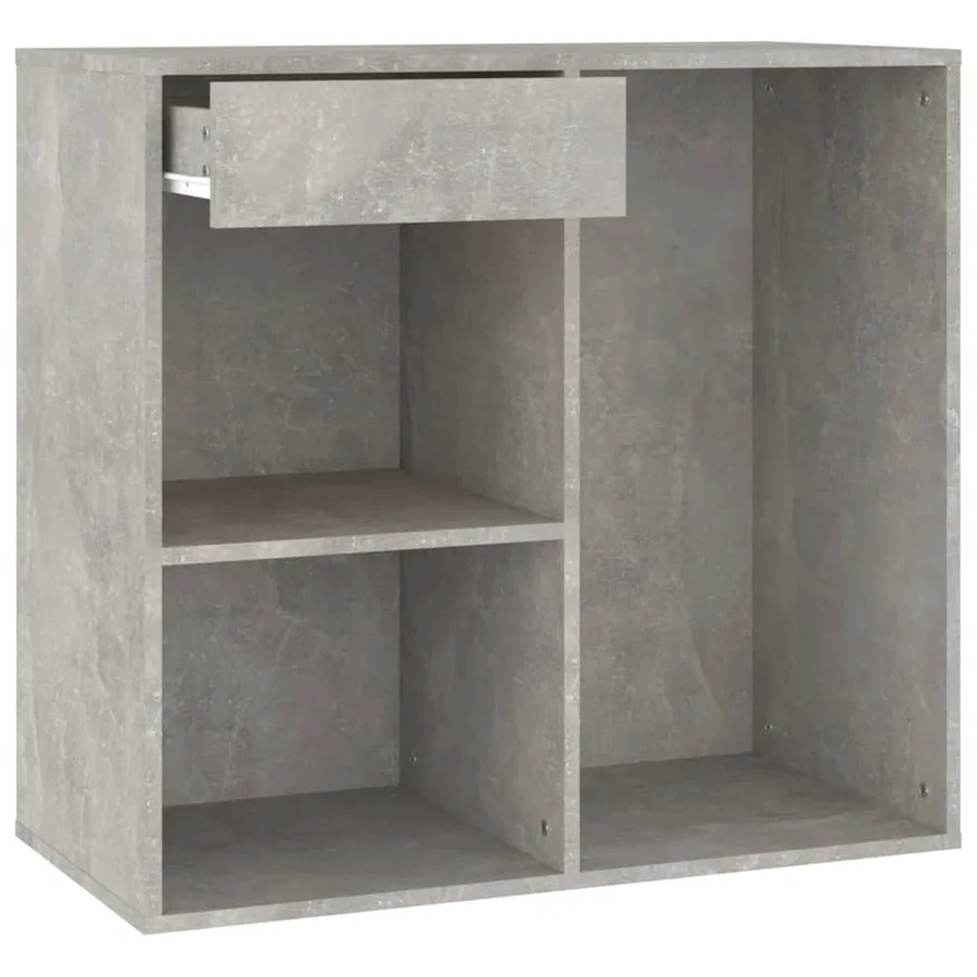 Armoire à cosmétiques Gris béton 80x40x75 cm Bois d'ingénierie - 6