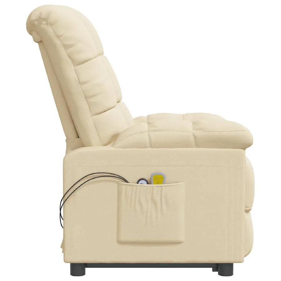 Fauteuil électrique de massage Crème Tissu - 5