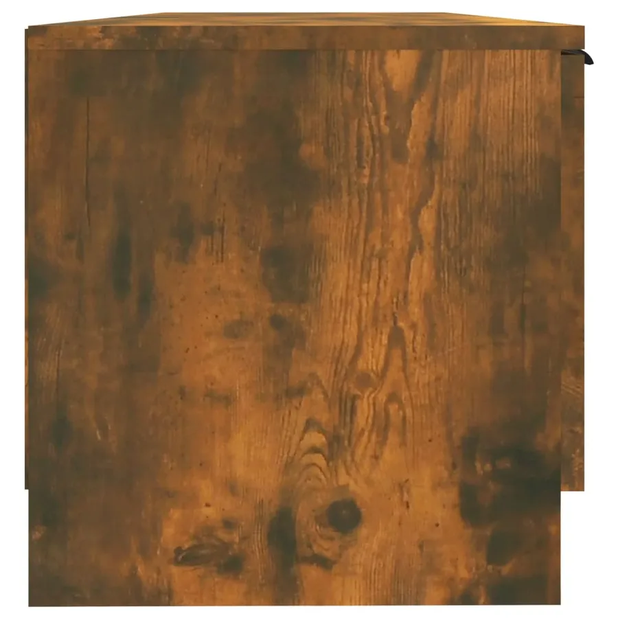 Meuble TV Chêne fumé 102x35x36,5 cm Bois d'ingénierie - 5
