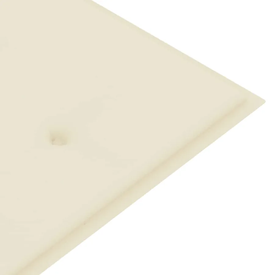 Banc de jardin empilable et coussin 159 cm Bois de teck massif - 7