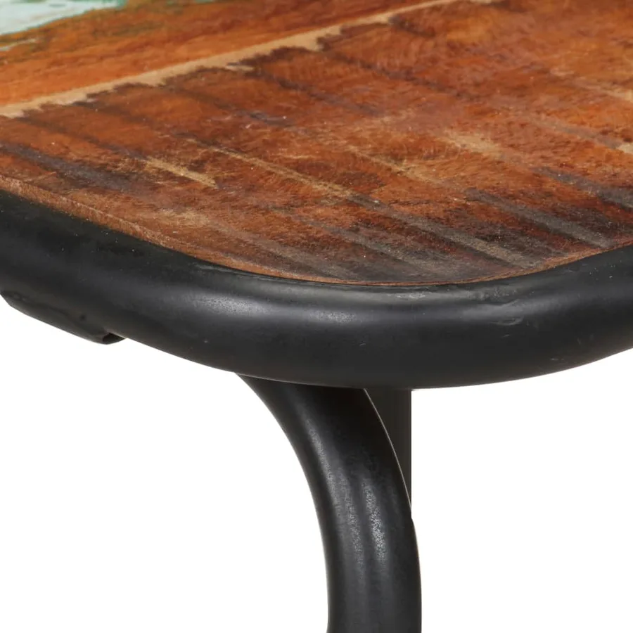 Chaises de bar lot de 2 bois de récupération solide - 5