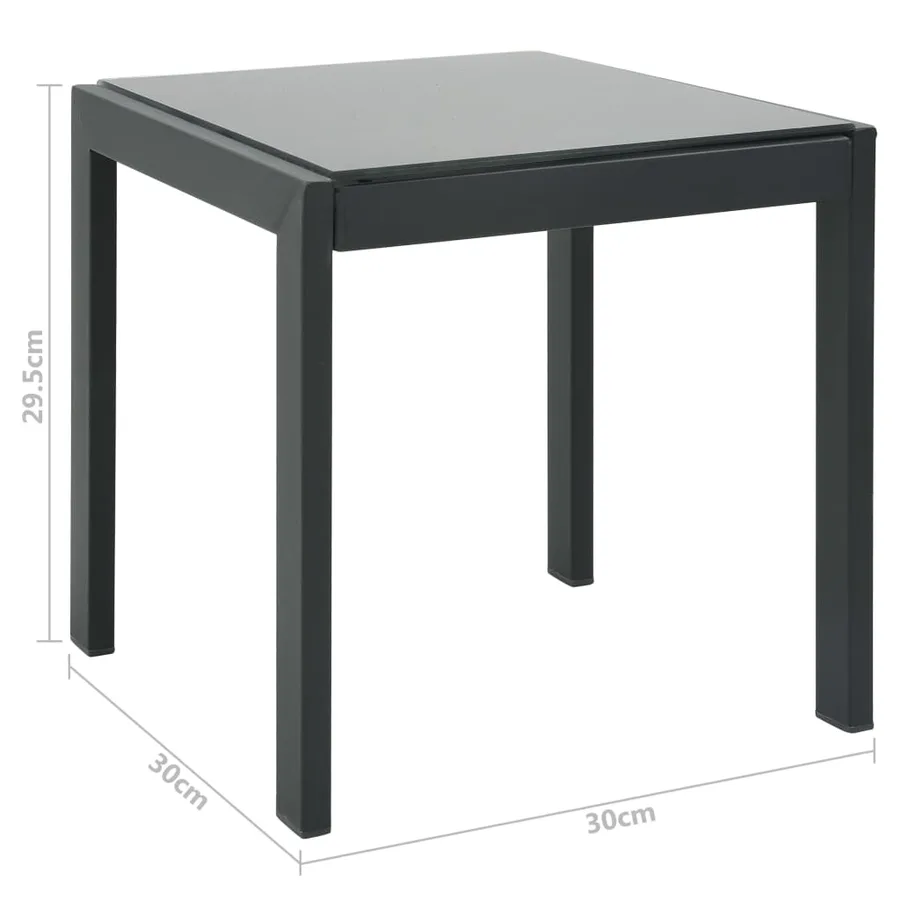 Chaises longues lot de 2 avec table Textilène et acier - 12